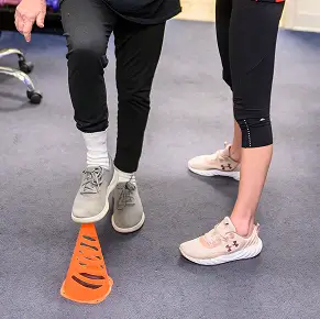 Vestibular Therapy practice with therapist